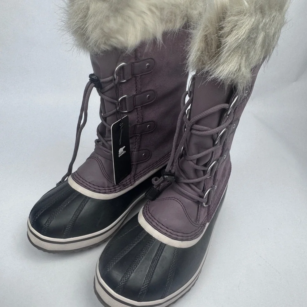 NEW Sorel Youth 6 Joan Of Arctic Purple Snow Boots Waterproof Faux Fur -40 w Box